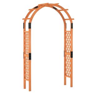 7.7 Feet <b>Wooden</b> <b>Garden</b> Arch Arbor <b>for</b> Climbing Plants Elegant Outdoor <b>Ornament</b> - Product Image 3