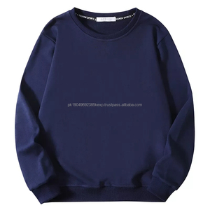 เสื้อสเวตเตอร์คอกลมของผู้ชายทรงสลิมฟิตเสื้อสเวตเตอร์ลำลองสีทึบดีไซน์แบบกำหนดเองได้สำหรับผู้ชาย - Product Image 5