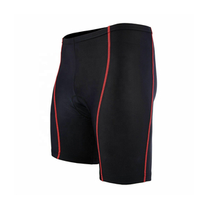 Shorts de compression pour hommes, couleur unie, avec empiècements en toile sur le devant, taille mi-haute, élastique, séchage rapide, style sportif, tricoté, 100% coton, 140g, teint uni - Product Image 4