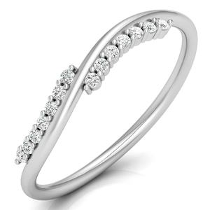 Blanco amarillo oro rosa media banda VVS diamante piedras preciosas naturales anillo ajustable para niñas y mujeres último anillo joyería elegante - Product Image 2