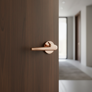 Elegant Solid Brass Door <b>Handle</b> Set with Mortise <b>Lock</b> |Luxury Lever <b>Handles</b> for Interior Doors, Office & Hotel Interior Decor - Product Image 4