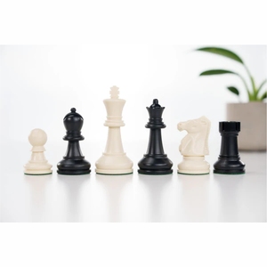 Jeu d'échecs de luxe en bois massif fait main, design Staunton, pièces en bois lestées avec un roi de 3,5 pouces pour jeux de société - Product Image 5