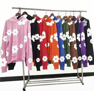 GSM 450 Fournisseur direct OMMiZ Hoodie Baping Spider en denim de coton épais de créateur avec lettres et impression en relief Stock 1.1 - Product Image 1