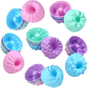 Lot de 24 moules en silicone antiadhésifs de 3 pouces pour donuts, moules à pâtisserie pour four et micro-ondes, pour gelée, bagels, muffins, outils de pâtisserie - Product Image 1