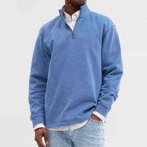 Chaqueta de Forro Polar para Hombre, Diseño Nuevo, con Cierre de Cremallera de un Cuarto, de Lona, para Invierno, Estilo Urbano, Precio Bajo, OEM - Product Image 5