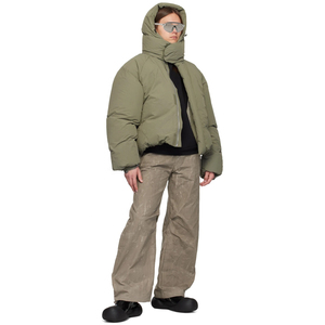 Veste d'hiver matelassée épaisse surdimensionnée vert olive à capuche pour homme, vente en gros personnalisée, du fabricant - Product Image 4