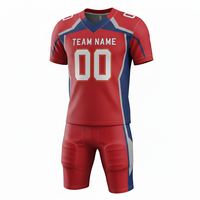 Ensemble maillot et short de football américain personnalisé, imprimé par transfert thermique, respirant, coupe-vent, imperméable et écologique, 100 % coton