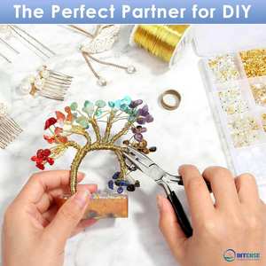 Pinces à bijoux en acier inoxydable à bec chaîne et à bec plat pour la fabrication de bijoux - Product Image 3