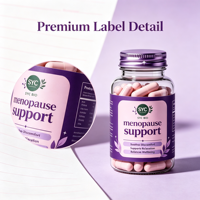 Capsules Naturelles de Soutien à la Ménopause pour Adultes, Marque Privée OEM, Sans OGM, Soutien Immunitaire Botanique, Soulagement des Bouffées de Chaleur et des Sueurs Nocturnes