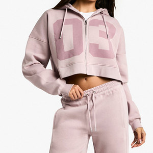 Custom Women's Winter Solid Hooded Cargo Tracksuit <b>Set</b> High Neck Crop Top and <b>Joggers</b> 2 Piece <b>Matching</b> Pockets Casual Outfit - Product Image 6