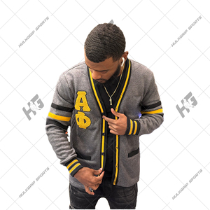 Cardigan Décontracté Géométrique Personnalisé 06 avec Logo Brodé sur le Devant, Mélange de Laine Mérinos Extrafine à 30%, Anti-Boulochage pour Femme - Product Image 2