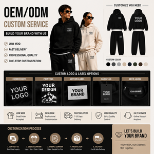Conjunto de Sudadera con Capucha Personalizada para Hombre, Talla Grande, 350GSM, Algodón, Chándal OEM ODM, Ropa Urbana, Sudadera con Logotipo Personalizado, Conjunto Deportivo Unisex - Product Image 3