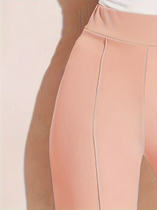 Pantalones rectos de corte holgado con elastano y poliéster - Product Image 4