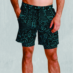 <b>Men</b> Running <b>Shorts</b> 2 in 1 Workout Athletic <b>Shorts</b> Built in <b>Compression</b> Liner Hidden Phone Pocket Quick Dry Gym <b>Short</b> - Product Image 4