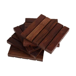Luxury Square Wooden Coasters Wholesale Brass Inlay Geometric Walnut Wood Drink Coaster Set Custom OEM Table Mat for Hotel Mat - Product Image 4