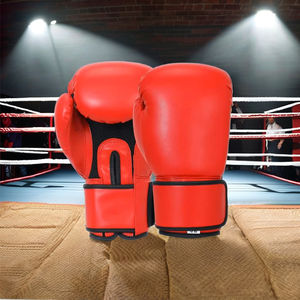 Meilleures ventes Ne Design Gants de boxe rouges et noirs de haute qualité avec poignet réglable pour adultes avec logo personnalisé MS-BG-403 - Product Image 1