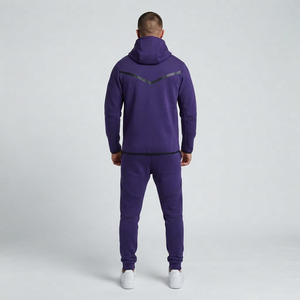 Ensemble de survêtement respirant pour homme Hawk Eye Sports, en molleton fin 300g, avec sweat à capuche et pantalon boutonné intégral, idéal pour l'hiver - Product Image 2