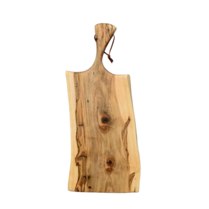 Planche à découper en bois rustique avec corde de suspension, grand plateau de service décoratif et plateau à charcuterie pour cuisine et restaurant - Product Image 4
