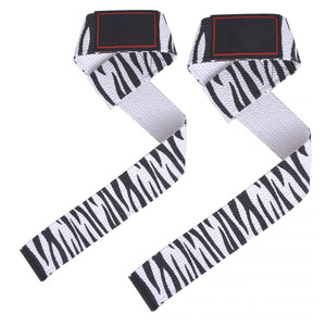 Sangles de soutien du poignet réglables à imprimé zèbre avec fermeture auto-agrippante pour la musculation, l'entraînement en force, unisexe, antidérapantes - Product Image 2