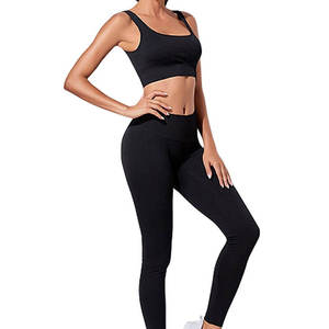 Ensemble de yoga pour femmes de haute qualité, tissu extensible respirant, logo personnalisé, vêtements de sport pour la course à pied, la gym et l'entraînement, prix raisonnable - Product Image 1