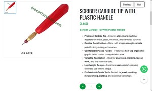 Carbide Tip Scriber Precision Marking <b>Tool</b> Plastic Handle <b>Engraving</b> Layout Metal Glass Ceramic Jewelry <b>Tools</b> | Item No GS-662E - Product Image 3