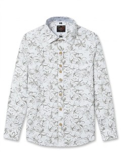 Chemise décontractée à manches longues pour homme, imprimé floral, col rabattu, manches longues, respirante, en lin, pour l'été - Product Image 4