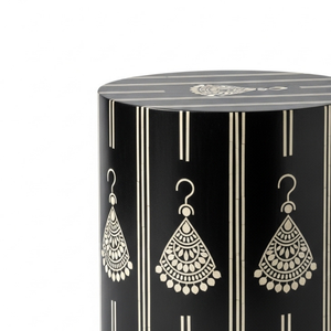 Table d'appoint décorative en MDF de qualité supérieure, motif ethnique artisanal, avec incrustation d'autocollants en émail noir de luxe, pour l'entrée ou l'école, vente en gros - Product Image 4