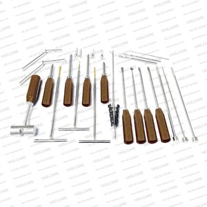 ชุดเครื่องมือทันตกรรมสำหรับม้าแบบมืออาชีพ 25 ชิ้น ชุดอุปกรณ์ผ่าแก้ม ทำจากสแตนเลส ด้ามจับไฟเบอร์สีดำ อุปกรณ์สัตวแพทย์ ยี่ห้อ Vaslcare - Product Image 2