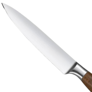 Couteaux de cuisine professionnels à manche en bois brun, lame en acier inoxydable tranchante, triple rivet, pour la préparation des aliments - Product Image 3