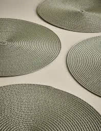 Round Woven Seagrass Placemat Natural Fiber <b>Table</b> <b>Mat</b> for Home Restaurant Hotel Decor - Product Image 2
