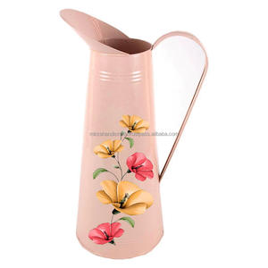 Vase de pichet de ferme en métal, pichet de fleur décoratif pour décor de vase avec grande poignée parfait pour une utilisation récurrente à la maison - Product Image 6