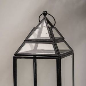 Elegant <b>Black</b> Metal Frame Toughen Glass <b>Candle</b> Holder <b>Lanterns</b> for Home & Weddings Decorations - Product Image 5