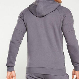 Men's Gray Tracksuit Full <b>Zip</b> <b>Hooded</b> Jacket With Side Pockets Matching Pants Casual Wear Breathable Polyester Autumn Outfit - Product Image 4