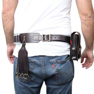 Ceinture porte-cartouches en cuir véritable avec surpiqûres renforcées - Product Image 6