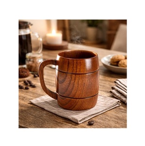 Premium Wooden Mug Handmade Solid Wood Coffee Cup Natural Finish Rustic Style Eco Friendly Drinkware - Product Image 4