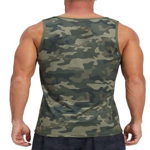 Camiseta sin mangas de camuflaje para hombre, cuello redondo, de secado rápido, tejida, deportiva, informal, para fitness y entrenamiento. - Product Image 6