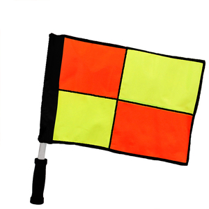 TSFI TST-54LFCP1 Soccer Referee <b>Linesman</b> <b>Flag</b> Foldable Nylon Fabric Durable & Portable for Adult Football Training - Product Image 1