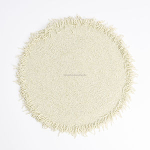 Sous-plat rond en perles d'argent de haute qualité, fait à la main, écologique, taille personnalisée, à prix très bas, prix réduit, en provenance d'Inde - Product Image 3