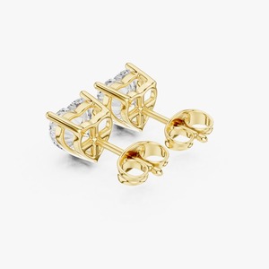 Pendientes de Diamantes Cultivados en Laboratorio con Corte Corazón de 2.15CTW, Oro Amarillo de 9K, 3 Puntas, Joyería Fina al por Mayor OEM - Product Image 3