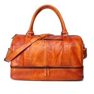 New Arrival Luxury leather Duffle Bag Adjustable <b>Strap</b> Zipper Closure Large Capacity Multi-Function for Travel Daily - Product Image 3