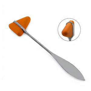 Marteau de réflexes neurologique Orange de 7,5 pouces, instrument médical chirurgical en acier inoxydable de qualité allemande pour diagnostic neurologique - Product Image 1
