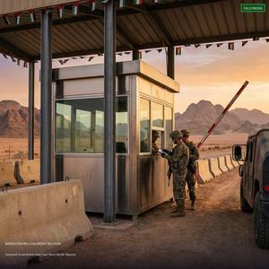 Cabine de sécurité préfabriquée, poste de garde renforcé en acier pour le contrôle des frontières, caserne de garde - Product Image 6