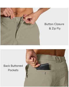 Shorts chino de golf confortables et extensibles en coton 100% écologique pour homme, respirants, longueur genou, pour activités de plein air et voyages, shorts sportifs - Product Image 3