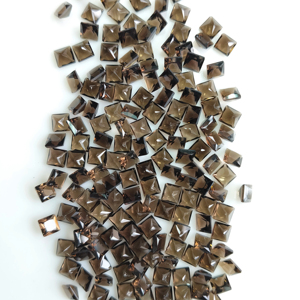 ควอตซ์สีน้ำตาลธรรมชาติ 5 มม. ทรงสี่เหลี่ยมเจ้าหญิงคัท คุณภาพดีที่สุด พลอยเม็ดเดี่ยวสำหรับทำเครื่องประดับและสร้อยคอ - Product Image 2