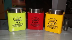 Boîtes de rangement pour thé, café et sucre en fer de haute qualité, avec cuillère, étanches à l'humidité, non toxiques, durables, capacité 1-2L, contenants alimentaires - Product Image 5