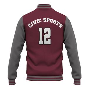 Chaqueta de lana de invierno de alta calidad para exteriores bordado personalizado Letterman de talla grande - Product Image 2