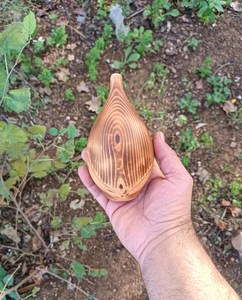 Stylish Handmade Modern Carved Wooden Floor Vase High Quality Decorative <b>Container</b> for Artistic Home Styling - Product Image 6