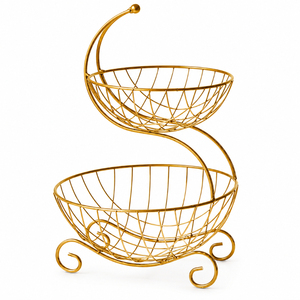 Modern 3 Tier Metal Wire Fruit Basket Countertop <b>Vegetable</b> Storage Organizer Rack Detachable \Style Kitchen Fruit Bowl <b>Stand</b> - Product Image 4
