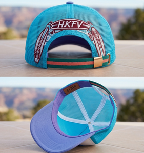 Gorra Trucker Blanca con Panel de Malla Azul, Logotipo ODM/OEM en el Panel Frontal, Ajustable, Unisex, Informal, para Adultos, Uso en Primavera/Verano - Product Image 3