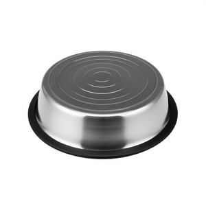 Ciotola per Animali Domestici in Acciaio Inox 2,5 L 24 Cm con Base in Gomma - Product Image 3
